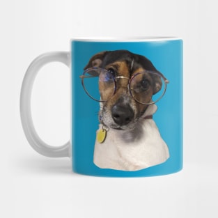 Jack Russell Wearing Glasses Mug